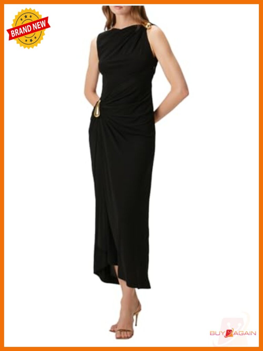 Ruched Bodycon Maxi Dress Sleeveless Party Cocktail Evening